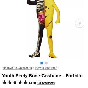 Youth Peely Bone Costume - Yellow and Black